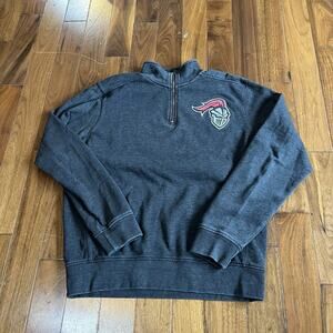 Rutgers Men’s Quarter Zip Grey Pullover Sweater Size Small
